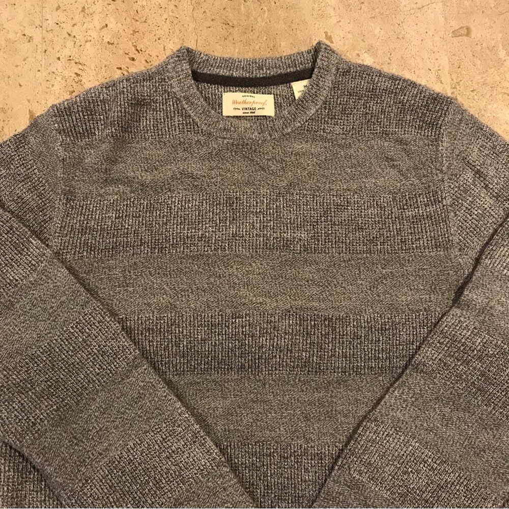 NWOT Weatherproof Men's Gray Acrylic Sweater Size M - Picture 4 of 6